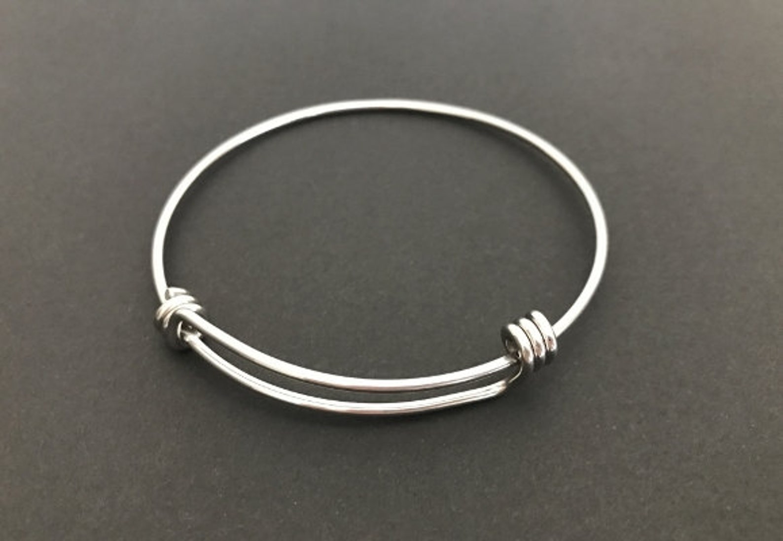 Stainless Steel Adjustable Bangle. Adjustable Stainless Steel Etsy