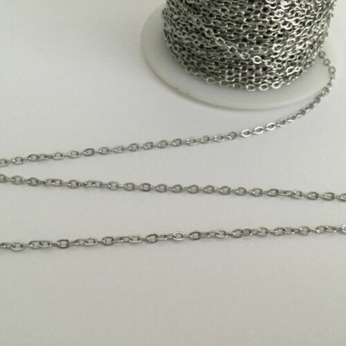 2mm Gold Over Stainless Steel Flat Cable Chain. 10 FT / 20 FT Etsy
