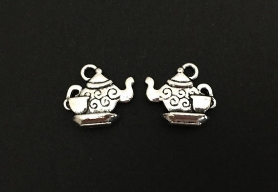 BULK 30 Christmas stocking charms antique silver tone CT59