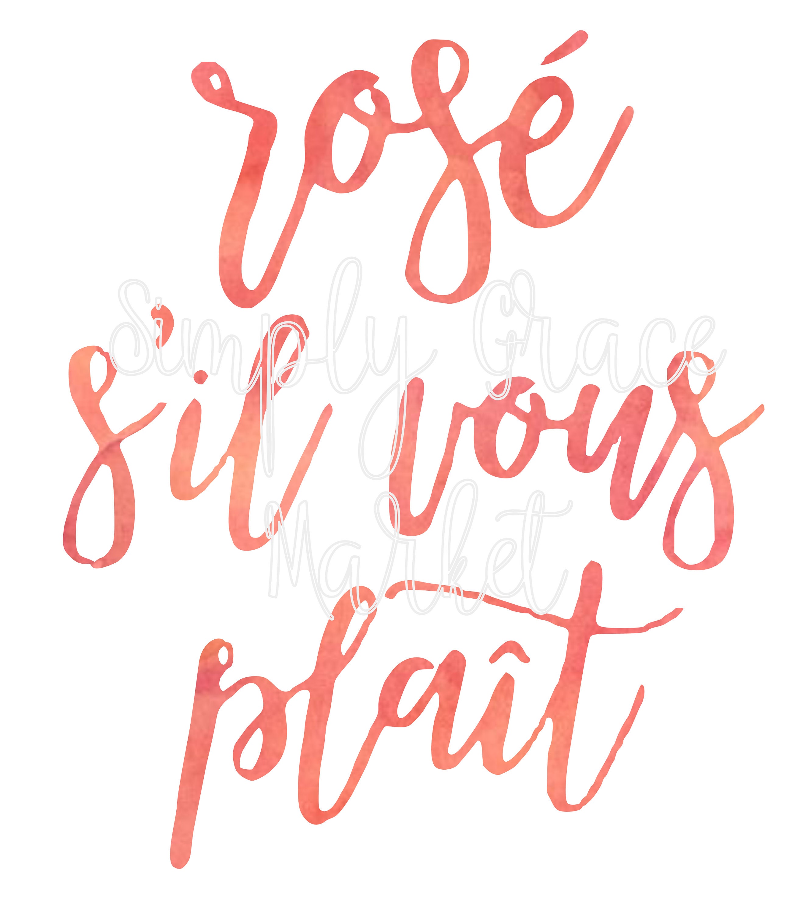 Rose S'il Vous Plait  Download Clipart PNG Sublimation Transfer