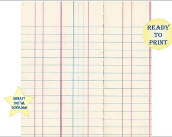 ledger blank pages etsy