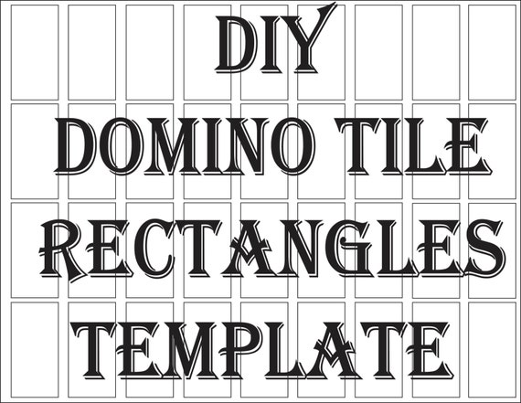 Blank Domino Tile Template Printable 4 File DIY 1 X 2 | Etsy