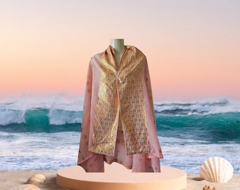 Beautiful Pink and Gold Scarf.