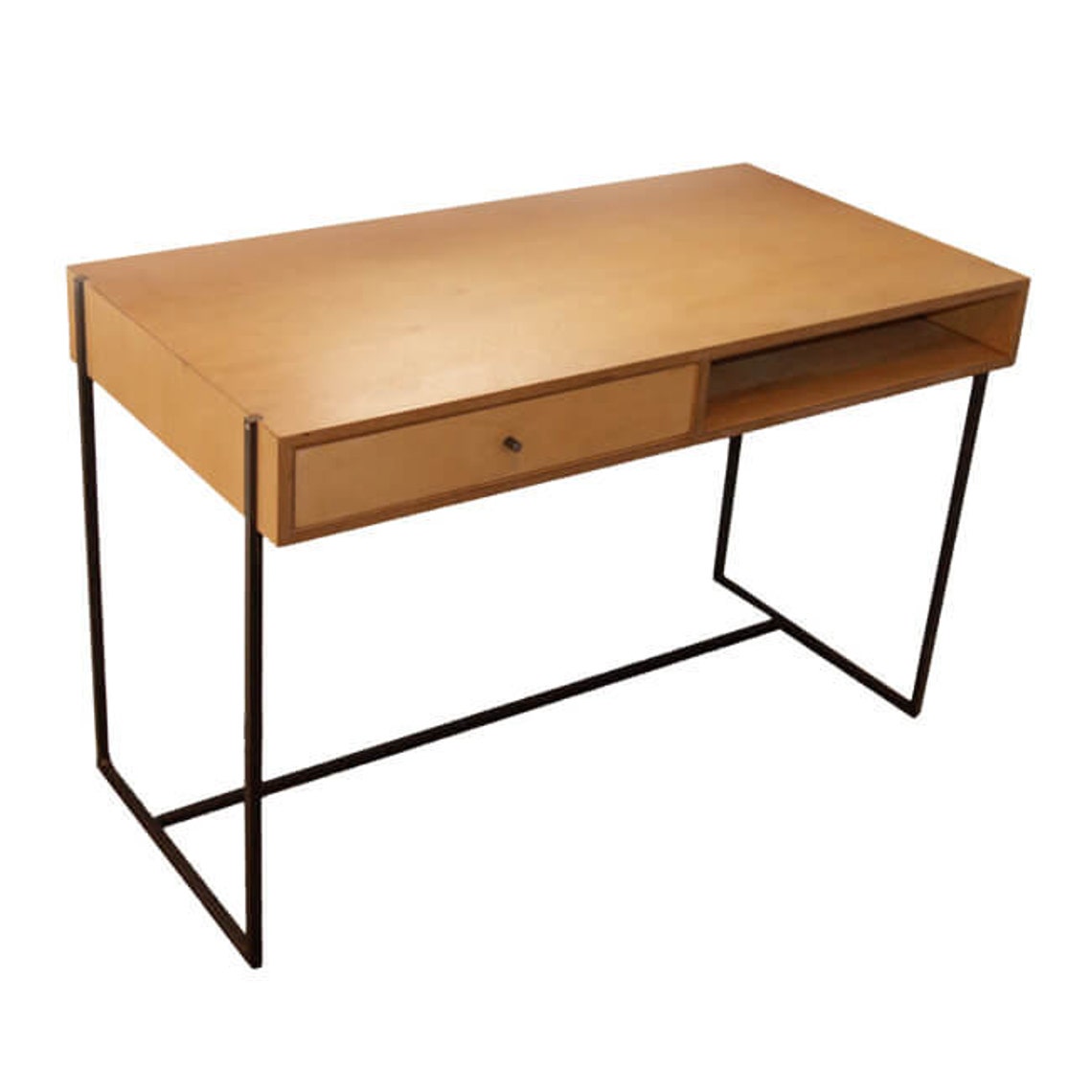 Modern Desk/ Birch Plywood/ Steel Frame/ Industrial Etsy