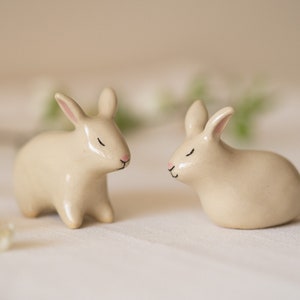 Handmade Ceramic Rabbit Couple image 5