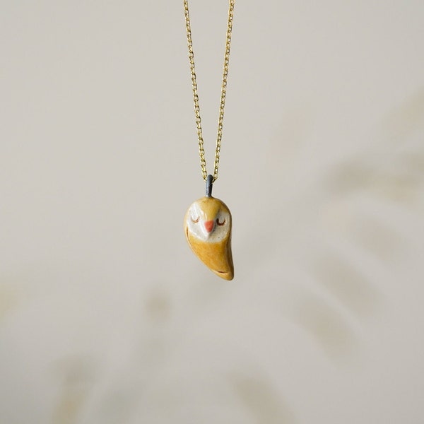 Handmade Ceramic Owl Necklace