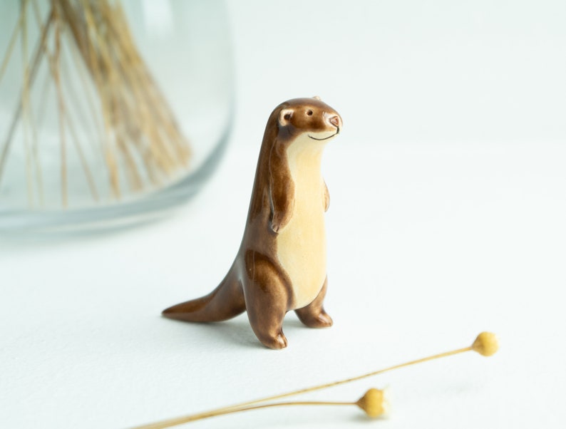 Handmade Ceramic River Otter Figurine | Etsy
