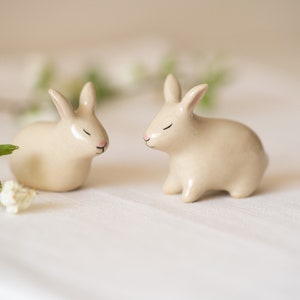 Handmade Ceramic Rabbit Couple