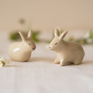 Handmade Ceramic Rabbit Couple image 6