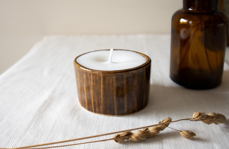 Handmade Candle with Ceramic Box image 1