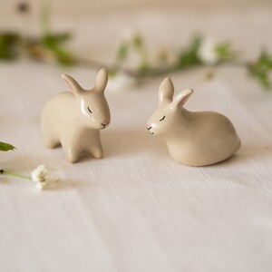 Handmade Ceramic Rabbit Couple image 7