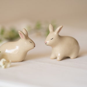 Handmade Ceramic Rabbit Couple image 4