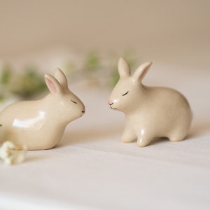 Handmade Ceramic Rabbit Couple - Etsy