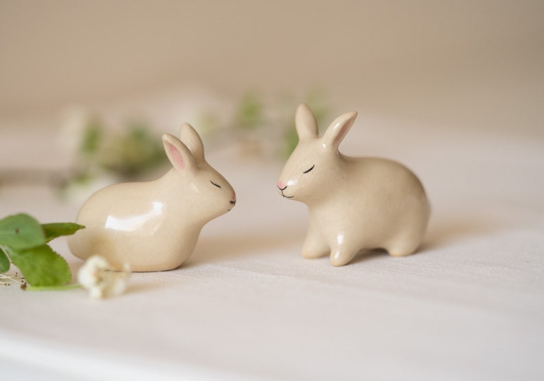 Handmade Ceramic Rabbit Couple image 4