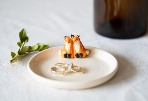手作りの陶器皿 狐夫婦 - Etsy 日本 