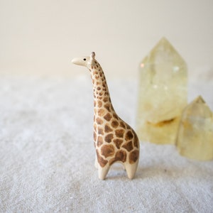 Miniature Handmade Ceramic Giraffe Figurine