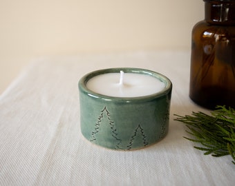 Handmade Candle with Ceramic Holder