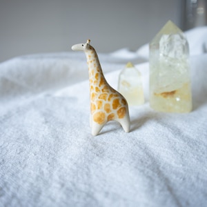 Miniature Handmade Ceramic Giraffe Figurine