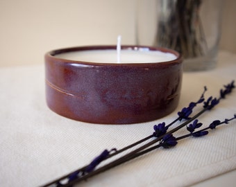 Handmade Candle with Ceramic Holder