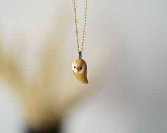 Handmade Ceramic Owl Necklace