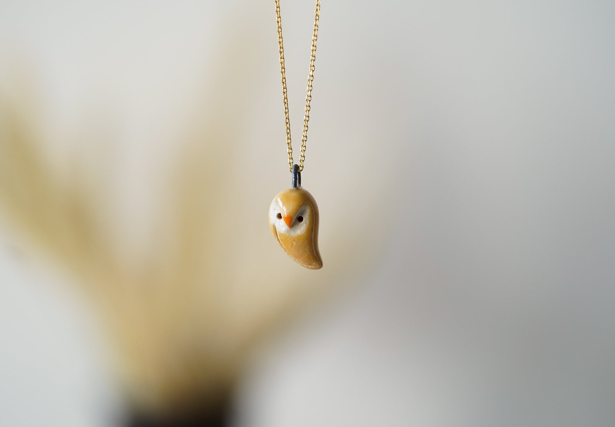 Handmade Ceramic Owl Necklace