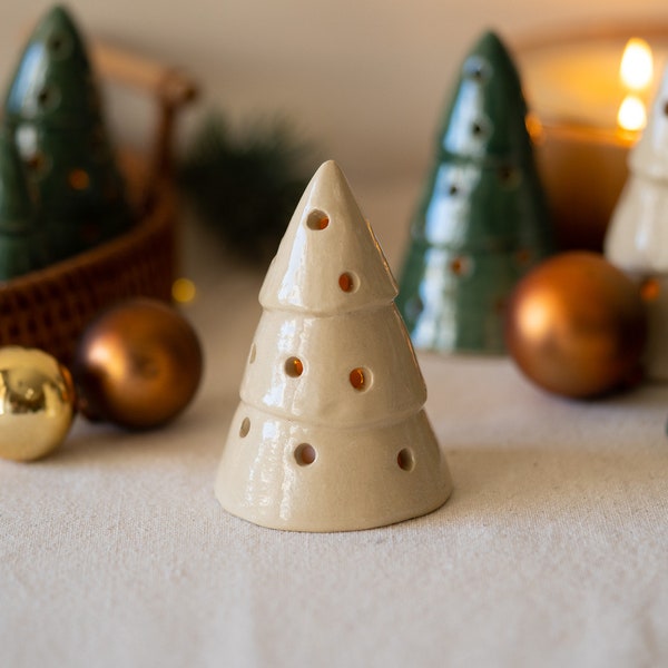 Handmade Christmas Tree Tea Light Holder