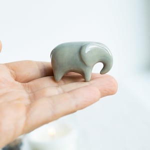Handmade Ceramic Mini Elephant Figurine