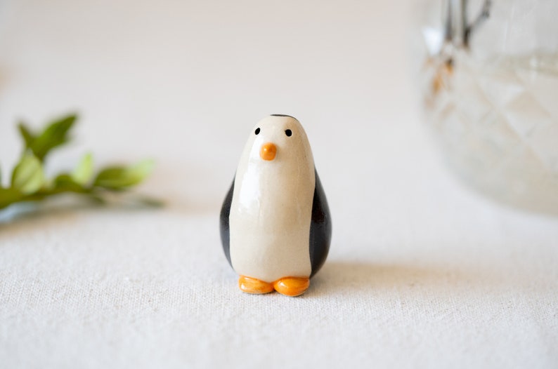 Handmade Ceramic Penguin Figurine image 1