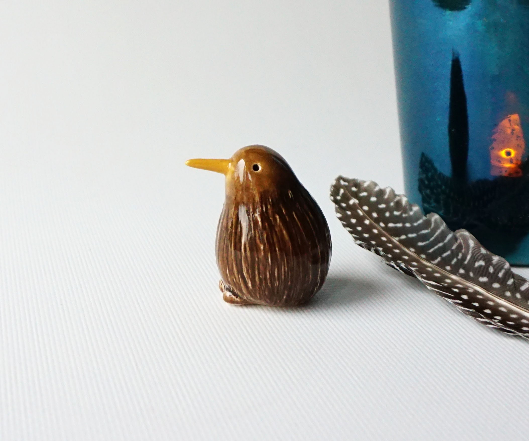 Handmade Ceramic Kiwi Bird Figurine Etsy