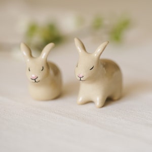 Handmade Ceramic Rabbit Couple image 3