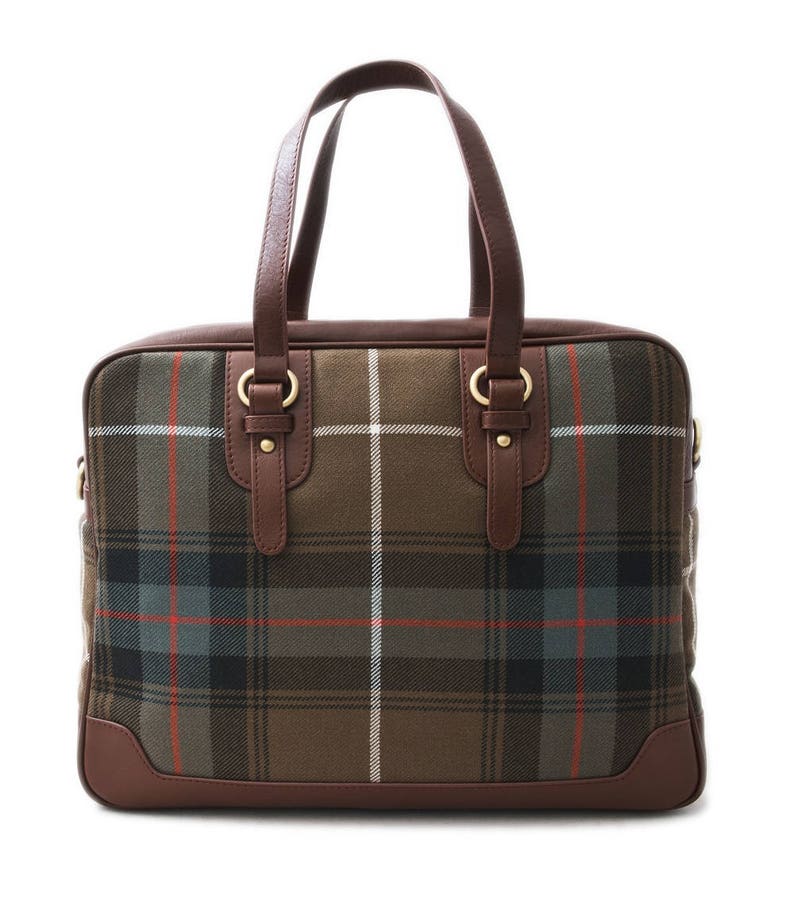 Tartan Leather Holdall in Ancient Colours - Etsy