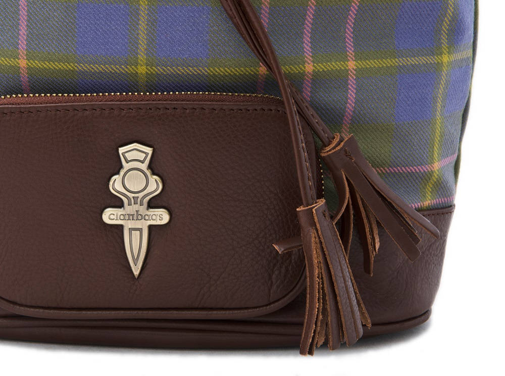 Tartan Scottish Red Beige Plaid Purse Crossbody Canvas Saddle Bag main image 0
