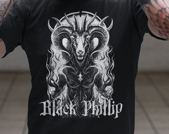 Black Phillip Goat Shirt - The Witch - Satanic Goat - Horror Movie Shirt - Witch Movie Shirt - Gothic Gift