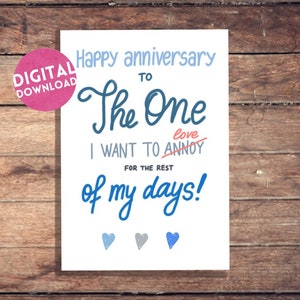 Gelukkige verjaardagskaart voor hem| Ik hou van je Kaart voor echtgenoot| Digitale kaart You Are The Love Of My Life| Print verjaardagskaart echtgenoot| Grappig