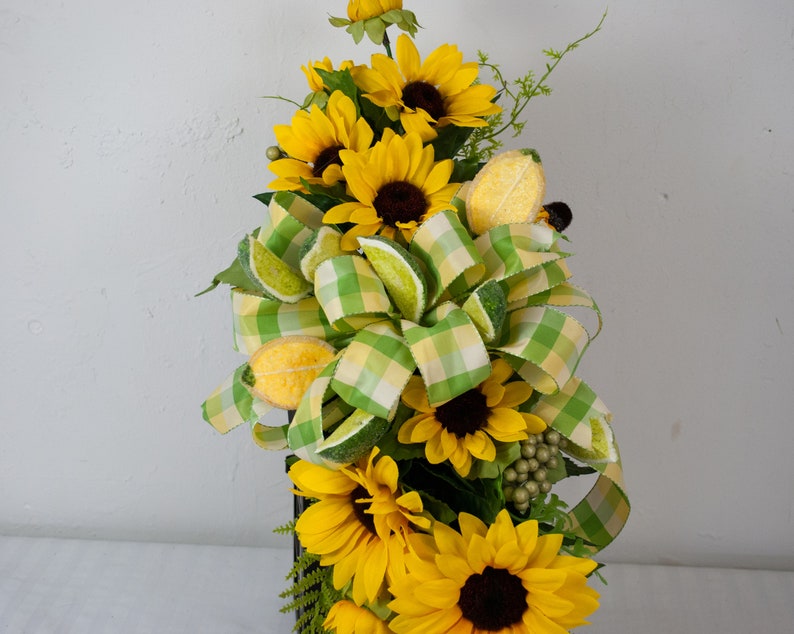 Lemon Lime Sunflower Lantern Swag Summer Party Decor Summer Etsy