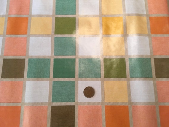 Retro Tile Print Pvc Vinyl Fabric Btm Retro Tile Print Pvc Vinyl Fabric