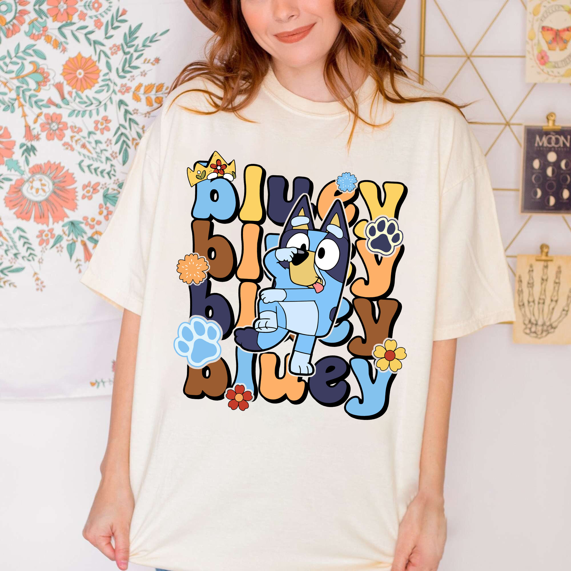 Bluey Inspired Bingo List of Nicknames Unisex Soft T-shirt-gift for Mom Bluey  Adult Shirt Unique Gift for Grandma, Nana, Friends, & Family 
