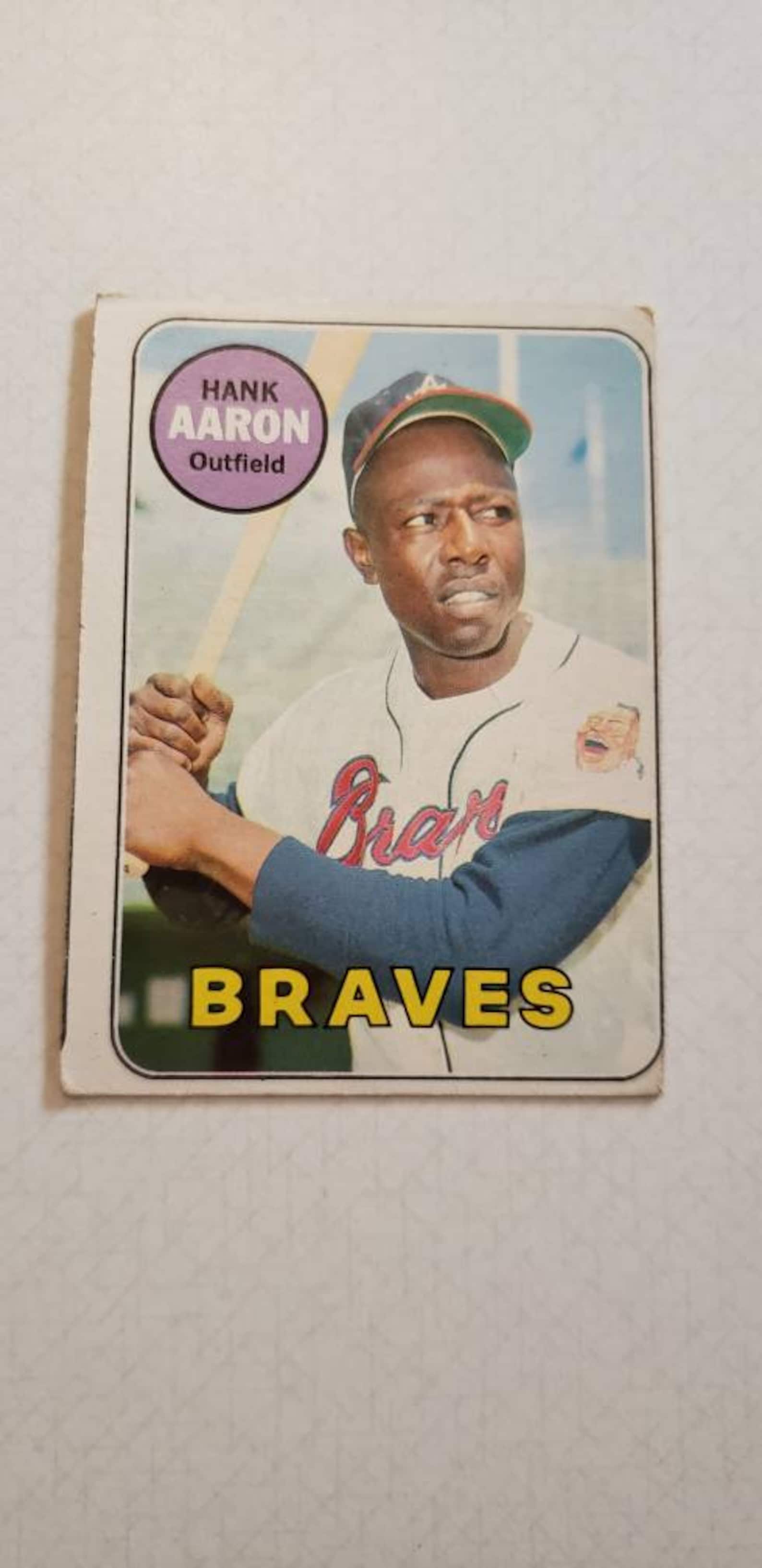 HANK AARON 1969 Topps Baseball Original Card 100 Atlanta Etsy