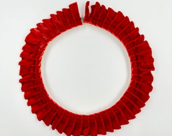 Red pleated velvet Decorative Embroidery Hoop