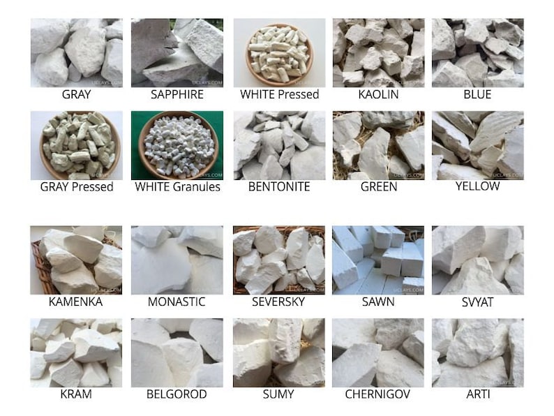 10 species Total 1 lb // 450 g Set of samples edible natural Chalk chunks for eating