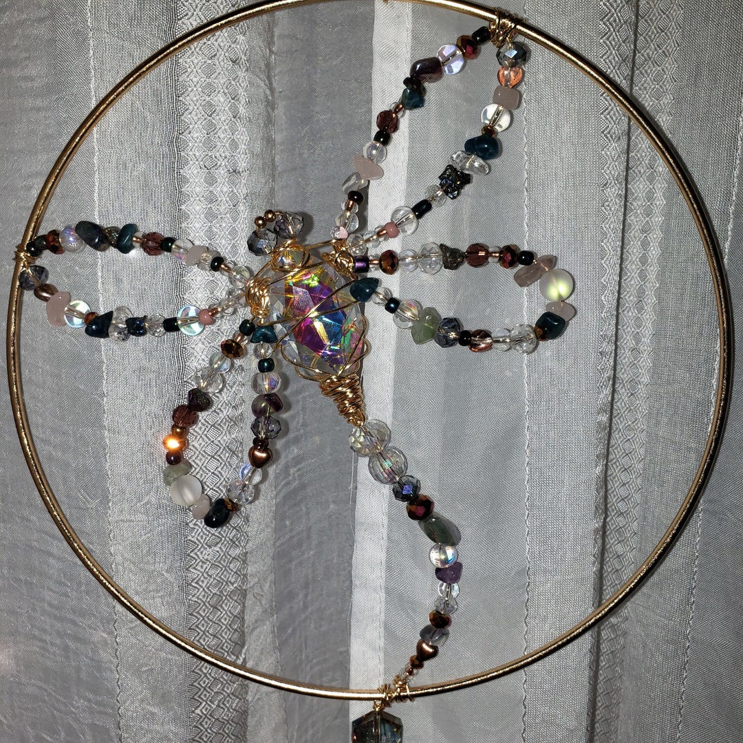 Handgefertigter Glas-Suncatcher Libelle — Mundgeblasen & Bemalt, 6x5 Cm, Perfektes Geschenk