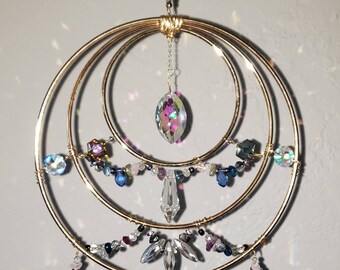 The "Celestia" Gold and Crystal Suncatcher