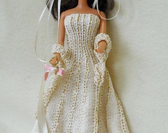 free knitting pattern for barbie wedding dress Free Barbie Wedding Dress Knitting Pattern CROCHET WEDDING DRESS For BARBIE  Beginners Friendly Easy Tutorial Alex