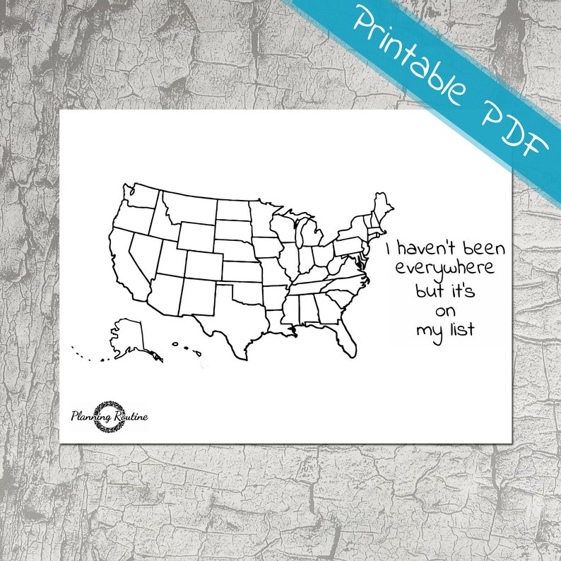 USA Planner Stickers Map United States of America United | Etsy