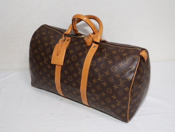 Louis Vuitton Monogram Keepall 45 Duffle Bag Carry On Leather