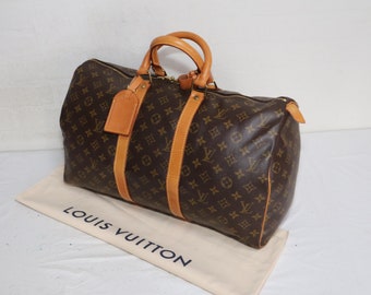 LOUIS VUITTON vintage Speedy 35 Monogram Brown Leather Cloth ref