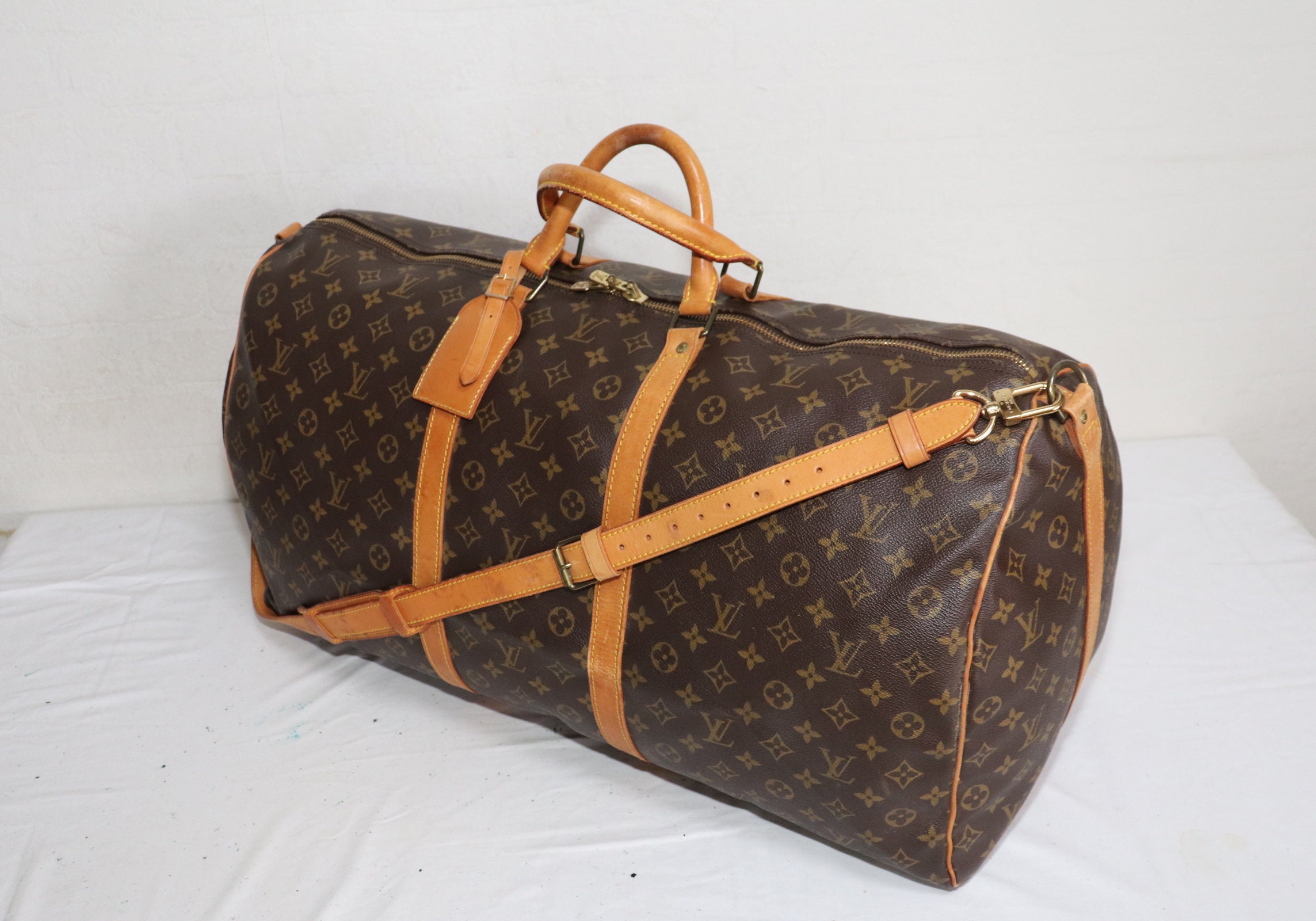 Shop for Louis Vuitton Red Epi Leather Keepall 55 cm Duffle Bag