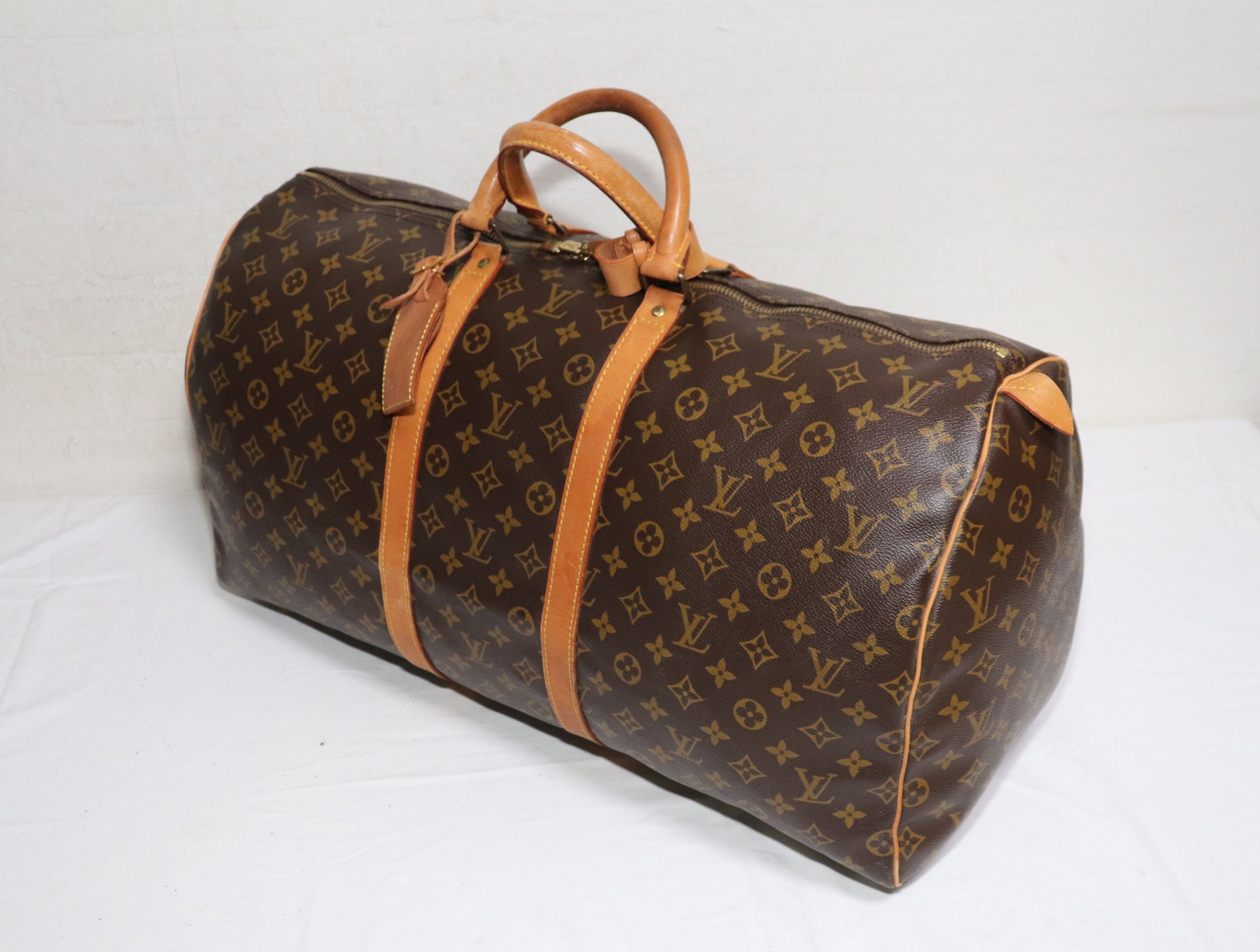 Gorgeous Authentic Louis Vuitton Monogram Keepall 50 Duffle Bag Custom  Painted