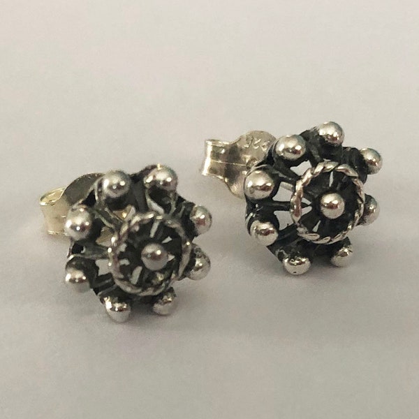 Small Charro Stud Earrings - Sterling Silver Earrings - Silver Stud Earrings - Silver Jewelry - Silver Studs - Gift Idea for Her