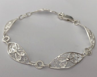 Filigree Bracelet Huelva - Silver Bracelet - Stering Silver Jewelry - Filigree Jewelry - Handmade Bracelet - Women Jewelry - Gift Ideas